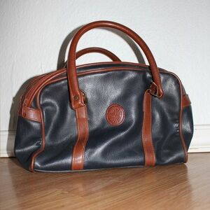 Michael Steven’s Leather Bag in Navy and Brown